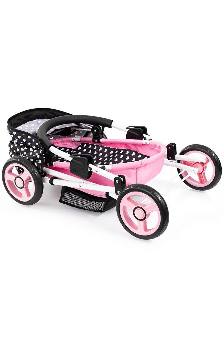 Doll Pram Cosy, Play Push Stroller, For Dolls Up To 18 Inches, Kids 3+, Alternate, color, Multicolored