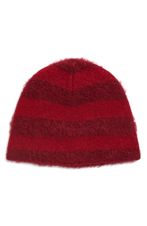 Gas Stripe Mohair & Wool Blend Beanie