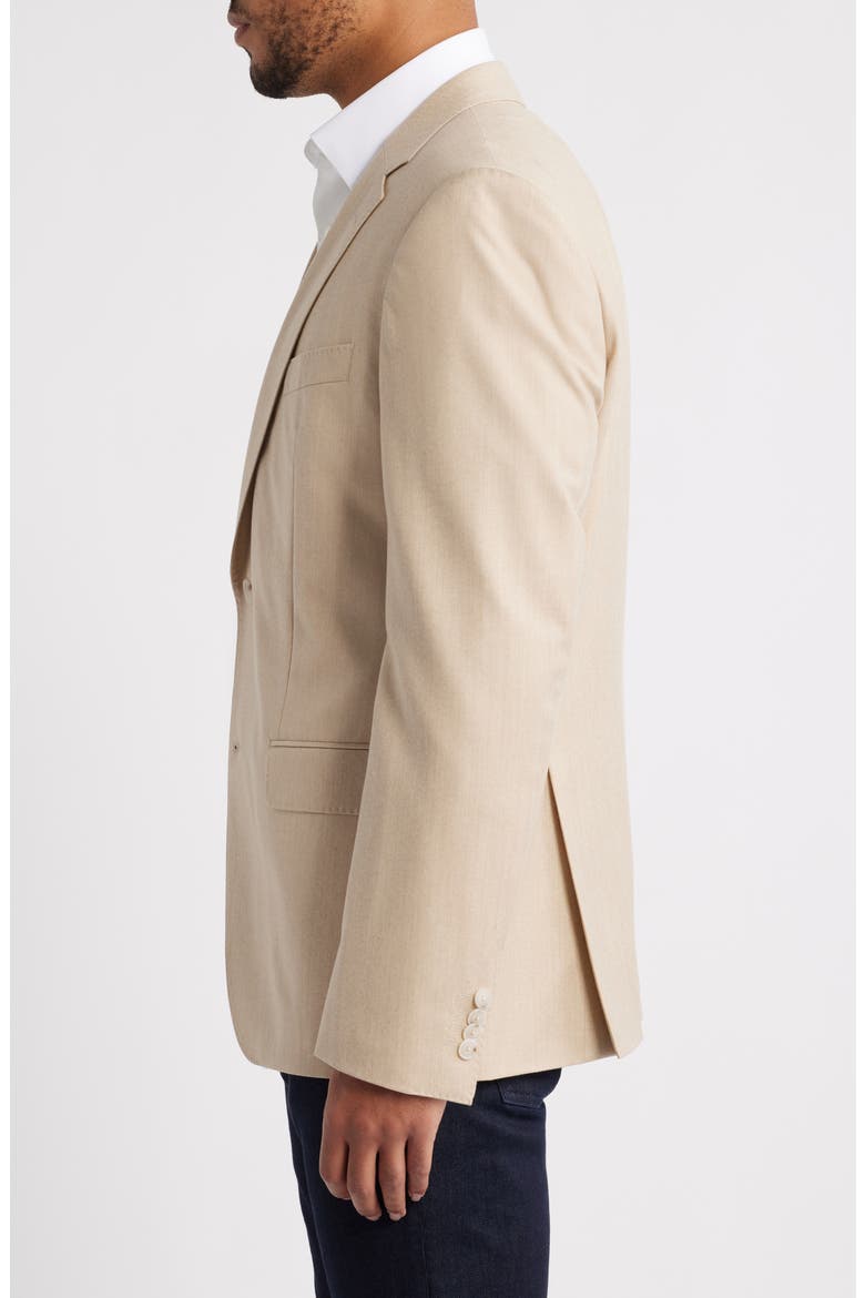 Huge Trim Fit Wool Mélange Sport Coat, Alternate, color, LIGHT BEIGE