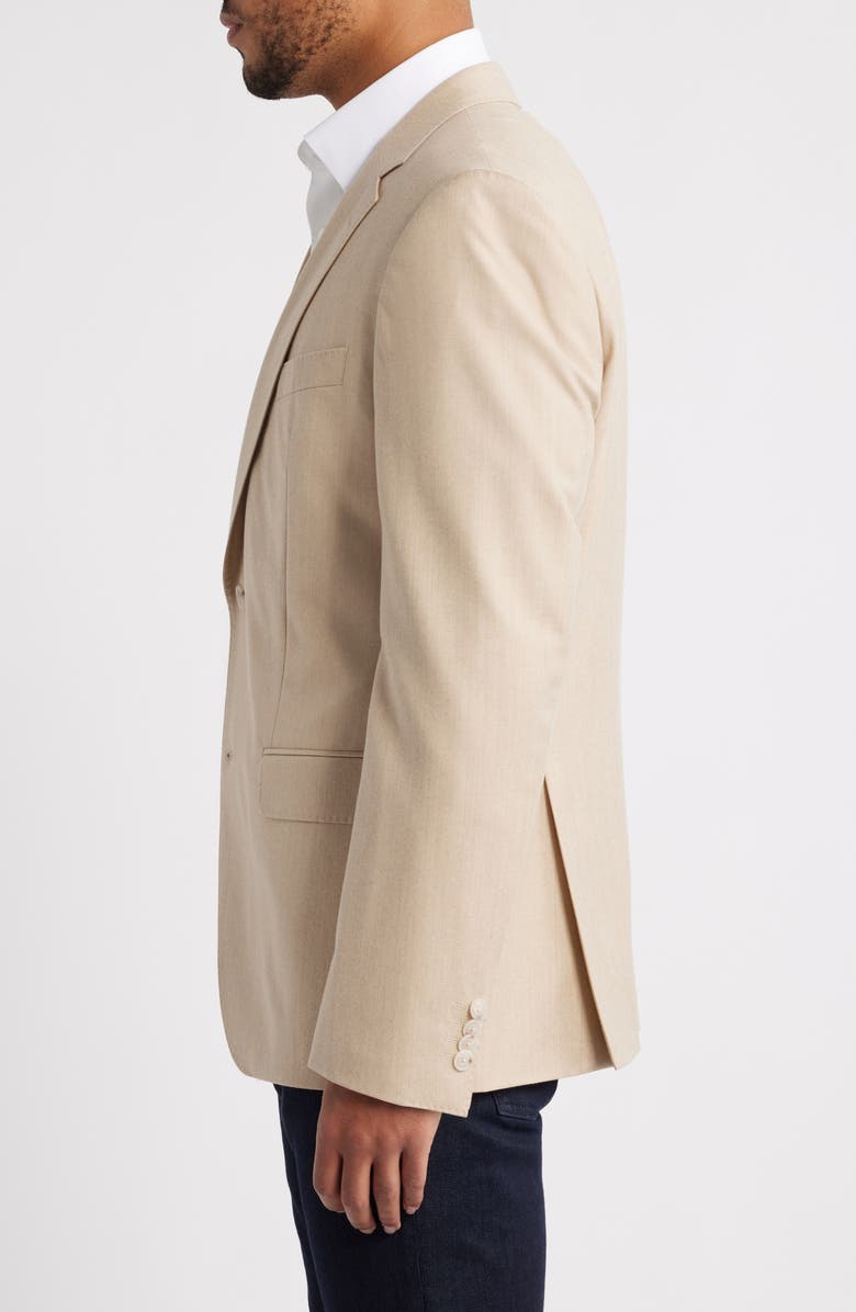 BOSS Huge Trim Fit Wool Mélange Sport Coat, Alternate, color, Light Beige