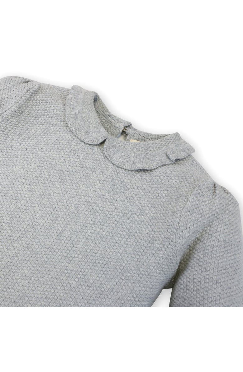 Hope & Henry Baby Girls' Peter Pan Collar Long Sleeve Sweater, Infant, Alternate, color, Gray Heather Texture