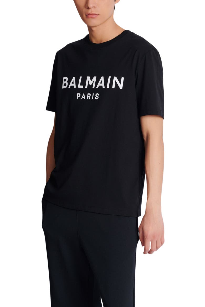 Printed cotton T-shirt, Alternate, color, black