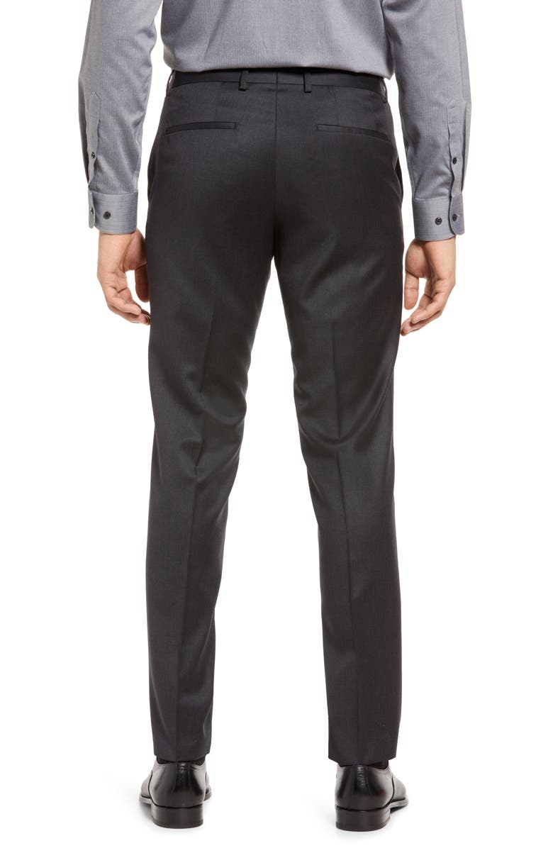 BOSS Genius Slim Fit Wool Suit Pants, Alternate, color, Black