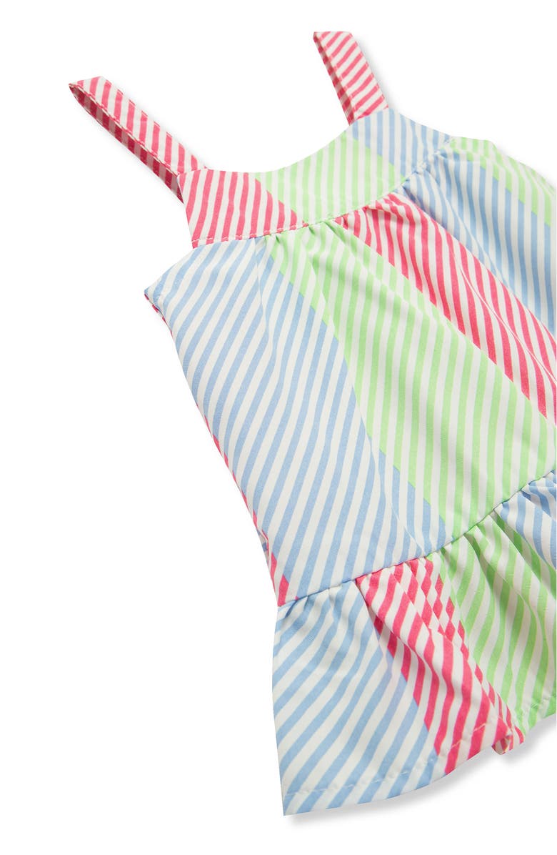 Habitual Kids Stripe Ruffle Hem Tank & Denim Shorts Set, Alternate, color, Multi