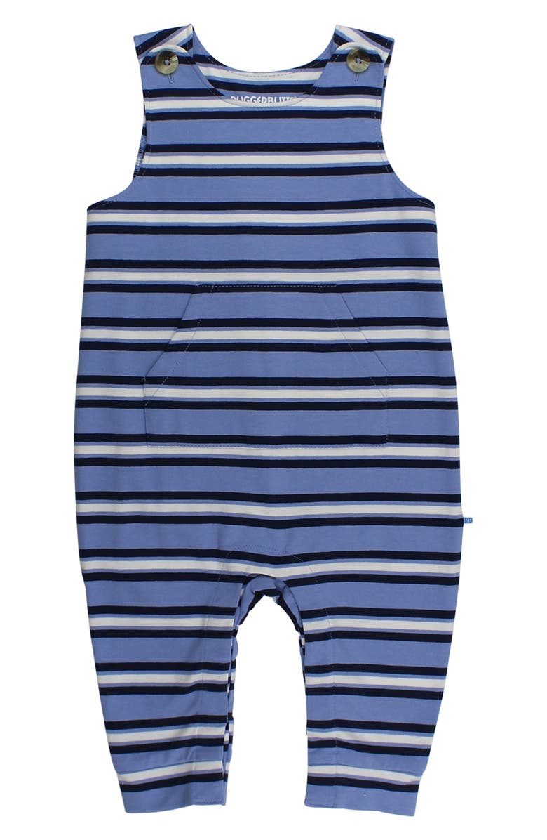 RuggedButts Stripe Romper & Henley Bodysuit Set, Alternate, color, Blue