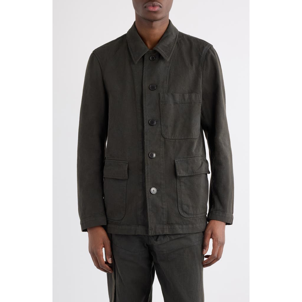 Dries Van Noten Braxton Denim Jacket In Black