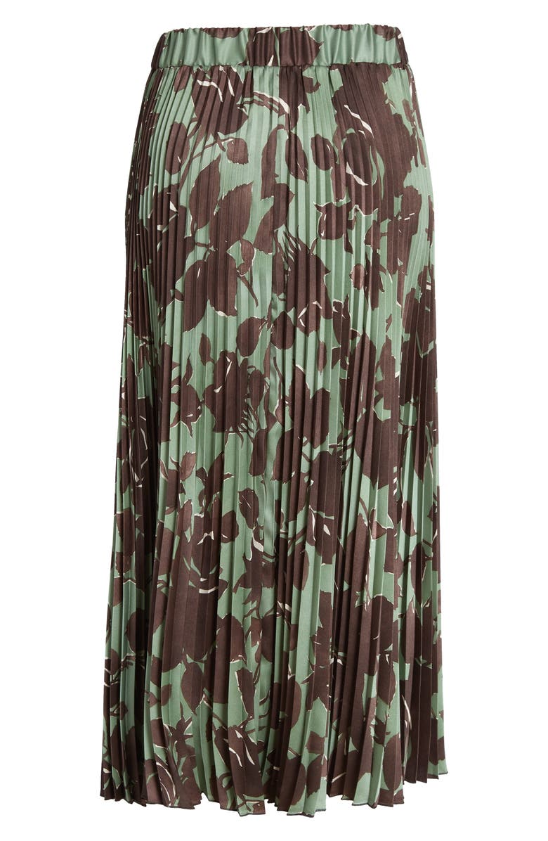 SEVENTY VENEZIA Pleated Print Midi Skirt, Main, color, 