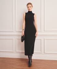 NAADAM Super Fine Cashmere Sleeveless Turtleneck Dress