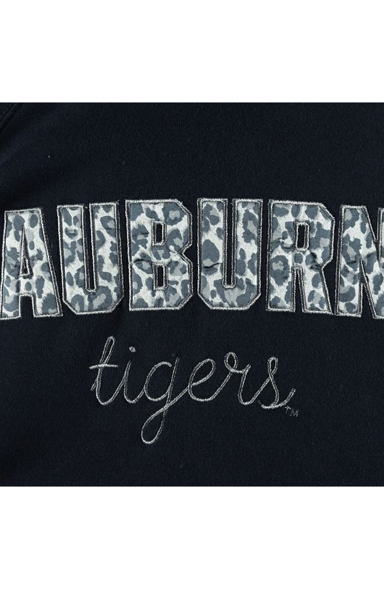 PRESSBOX Women's Pressbox Navy Auburn Tigers Steamboat Animal Print Raglan Pullover Sweatshirt, Alternate, color, Navy