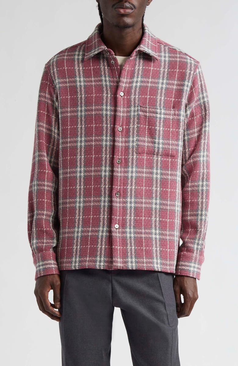 Golden Goose Journey Plaid Cotton Blend Button-Up Shirt, Main, color, 