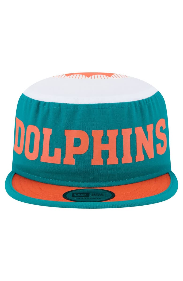 New Era Men's New Era Aqua Miami Dolphins Throwback Retro Painter Snapback Hat, Alternate, color, 