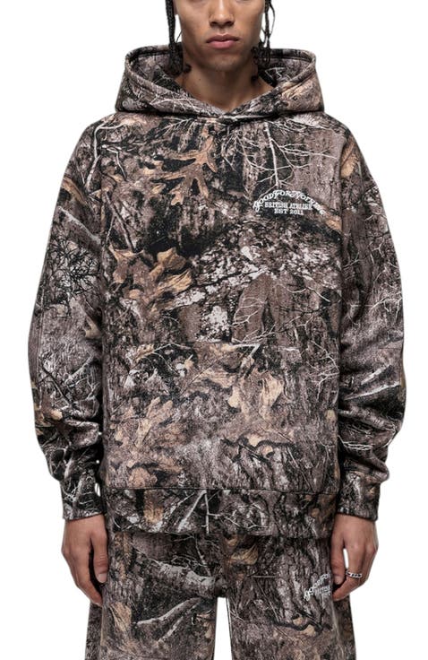 Woodland Camo Print Hoodie