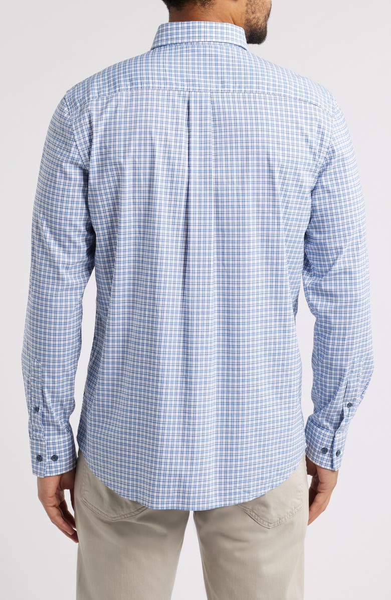 johnnie-O Morganstern Plaid Tucked Cotton Blend Button-Down Shirt, Alternate, color, 