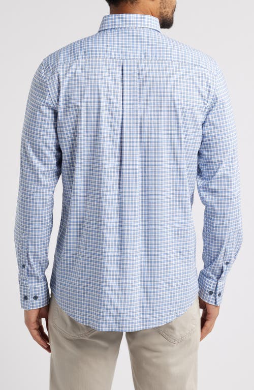 Johnnie-o Morganstern Plaid Tucked Cotton Blend Button-down Shirt In Maliblu
