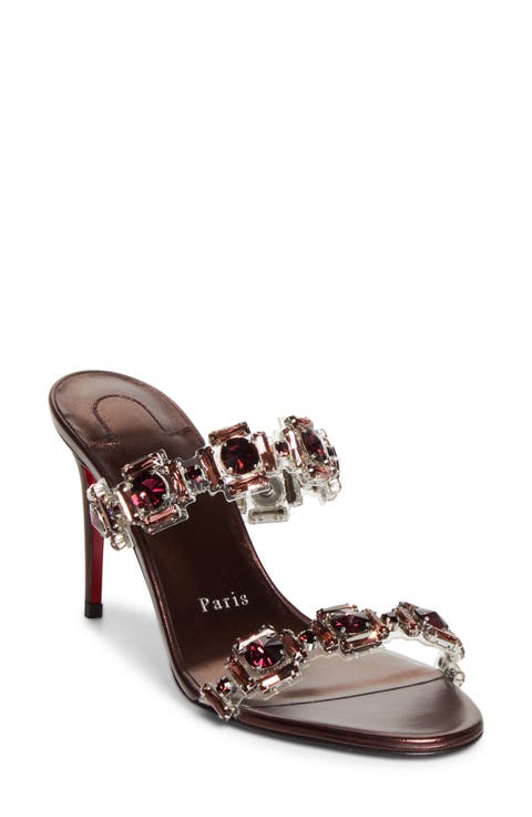 Just Jewel Crystal Embellished Stiletto Sandal