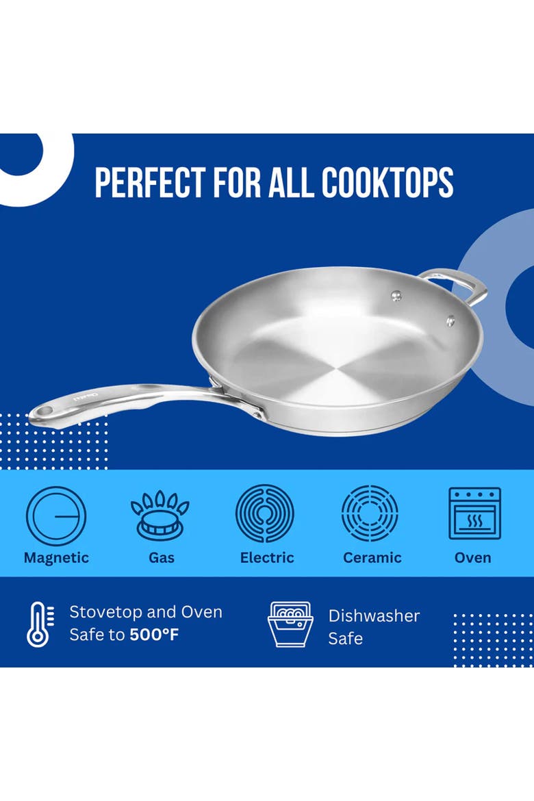 Induction 21 Steel 8-Inch Fry Pan, Stainless, Alternate, color, Silver