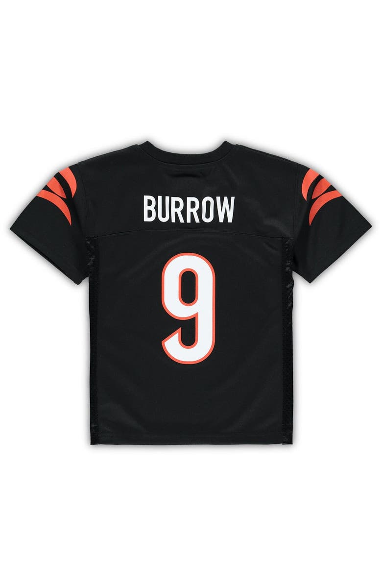 Outerstuff Preschool Joe Burrow Black Cincinnati Bengals Replica Player Jersey, Alternate, color, Black