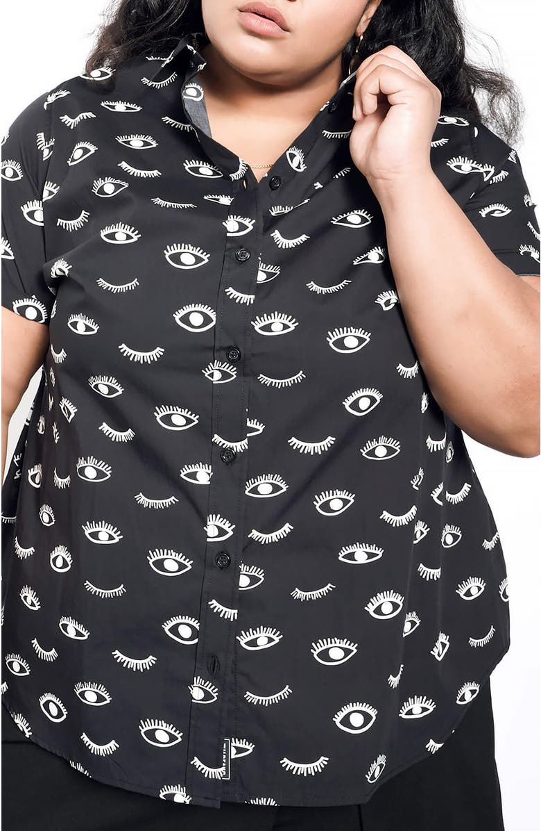 WILDFANG The Essential Button Up, Alternate, color, Wink Black