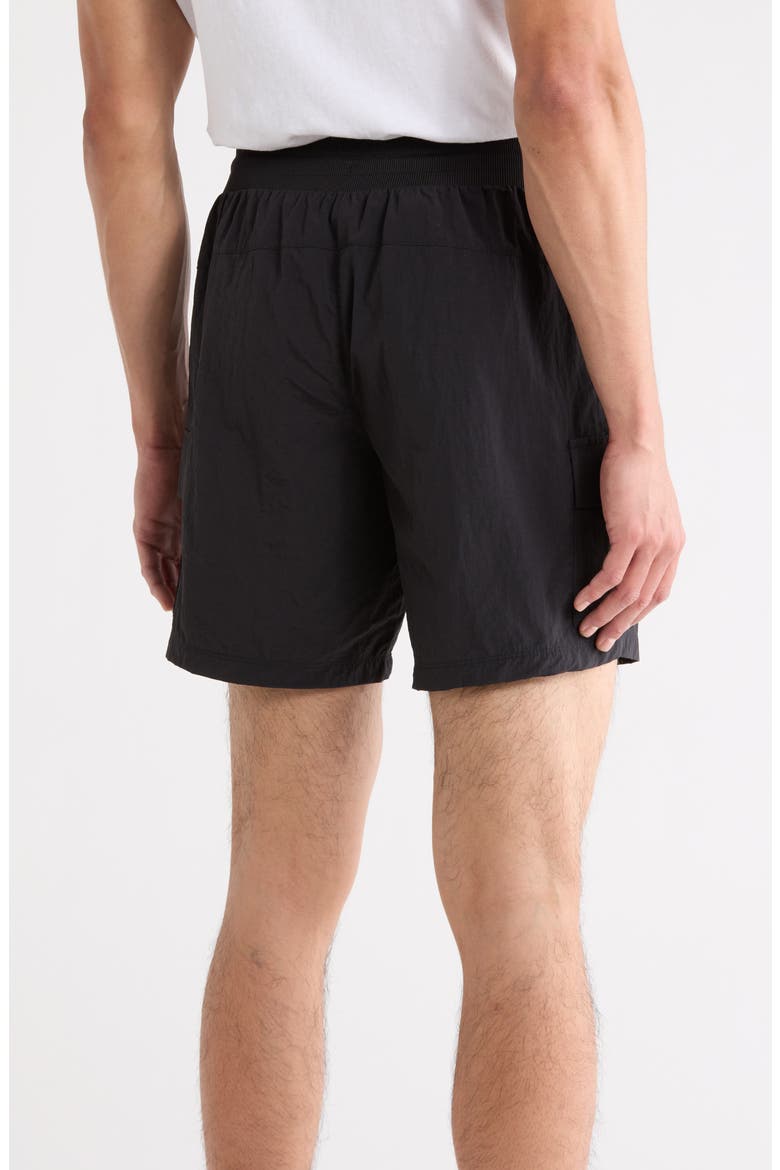 Crinkle Creed 7-Inch Cargo Shorts, Alternate, color, BLACK