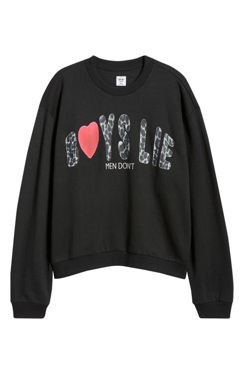 Boys Lie Caitlyn Coded Logo Crewneck Sweatshirt In Black