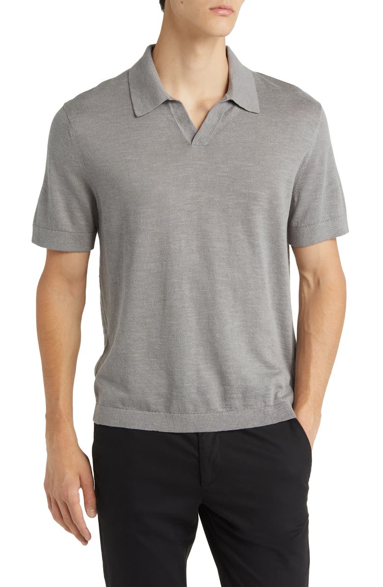 Theory Brenan Linen Blend Polo, Main, color, 