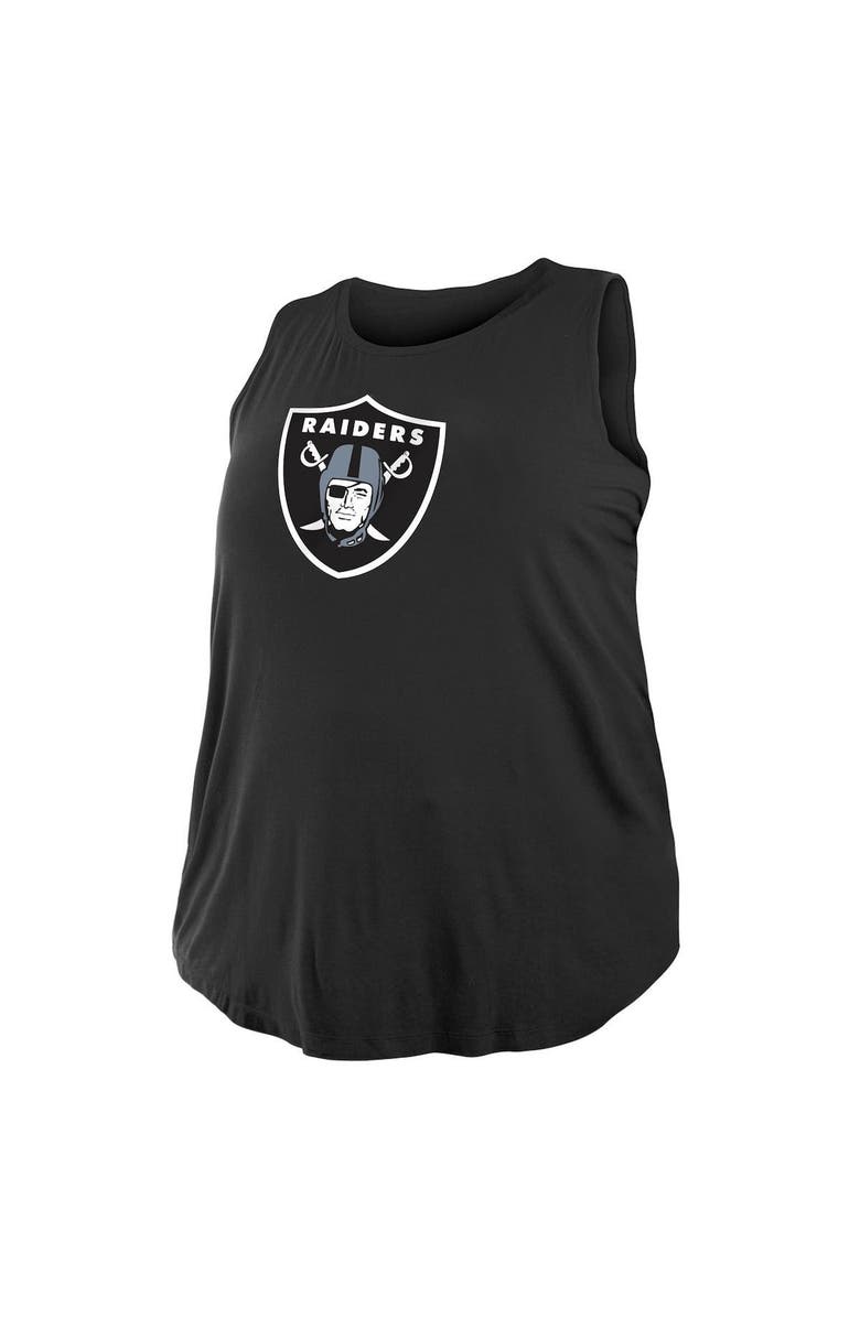 New Era Women's New Era Black Las Vegas Raiders Plus Size Tank Top, Alternate, color, 
