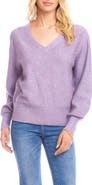 Karen Kane Sequin V-Neck Sweater