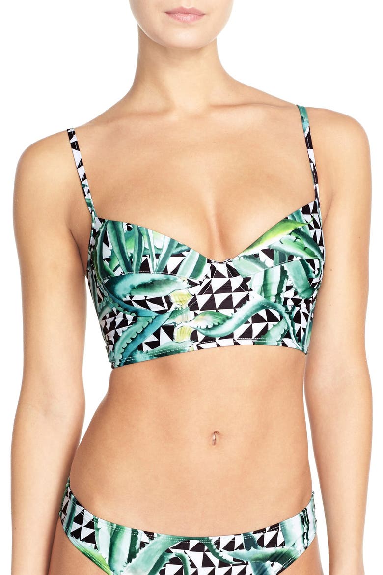 'Cami' Underwire Bikini Top, Main, color, GREEN