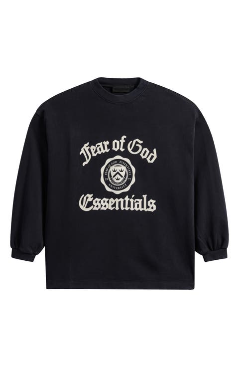 Kids' Crest Logo Long Sleeve Cotton Graphic T-Shirt (Toddler, Little Kid & Big Kid)