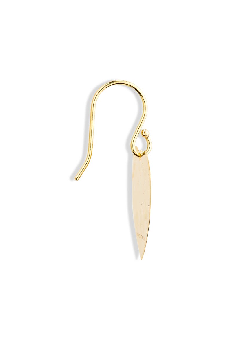 Classico Crinkle Heart Drop Earrings, Alternate, color, GOLD