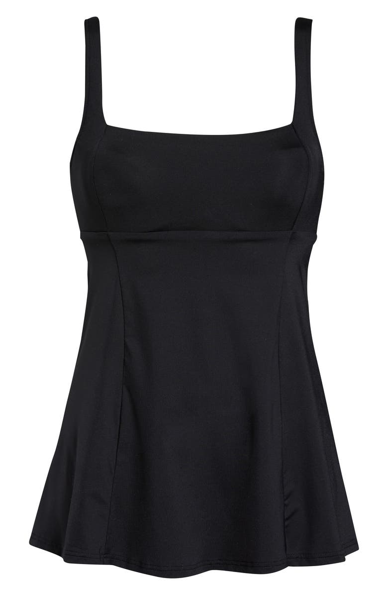 Sea Level Square Neck One-Piece Swimsuit Dress, Alternate, color, Black