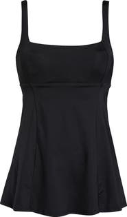 Sea Level Square Neck One-Piece Swimsuit Dress