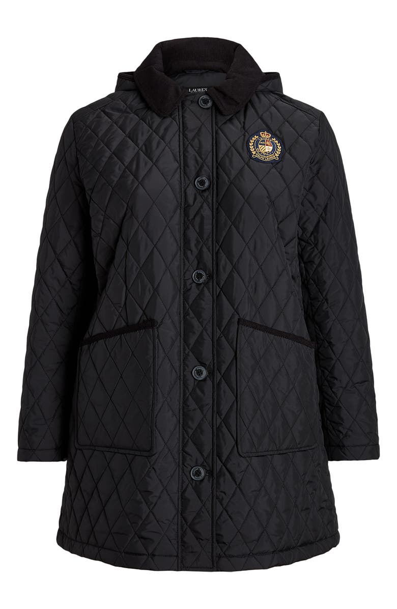 Lauren Ralph Lauren Quilted Crest Hooded Coat, Alternate, color, 