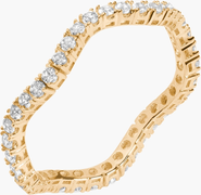 Aurate New York Lab Grown White Sapphire Wave Ring
