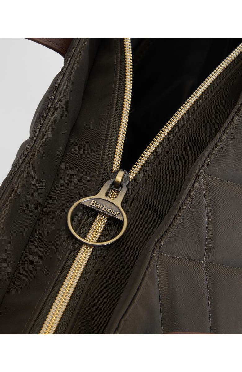 Barbour Quilted Nylon Tote, Alternate, color, Olive