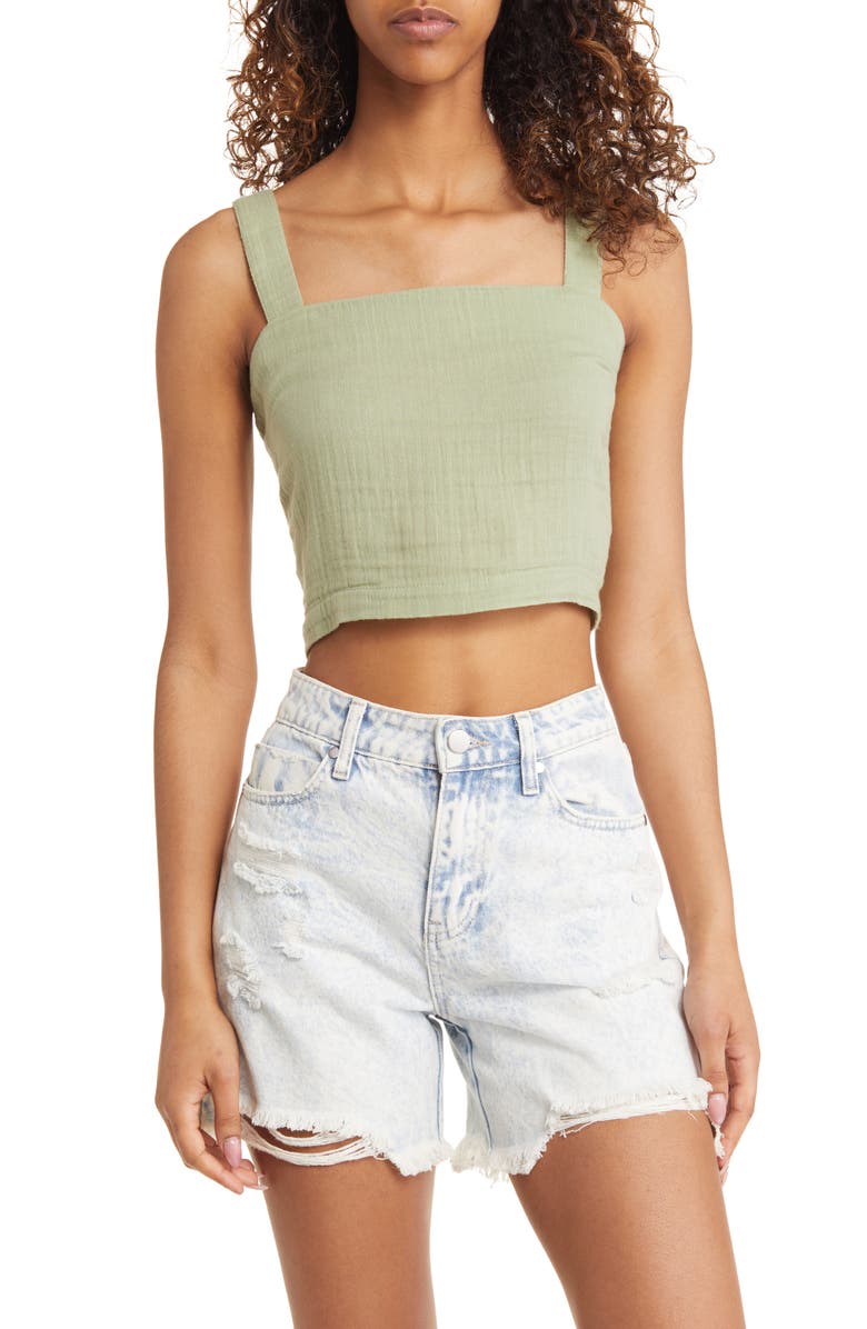 Rip Curl Premium Surf Crop Tank, Main, color, Mid Green