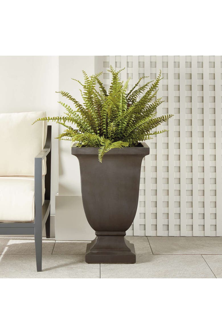 Fibreclay Beckett Large Square Footed Planter, Alternate, color, Black
