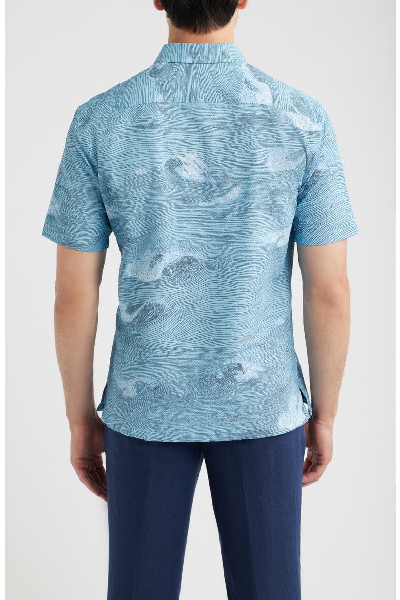 Honu Sighting Performance Pucker Shirt, Alternate, color, SKY BLUE