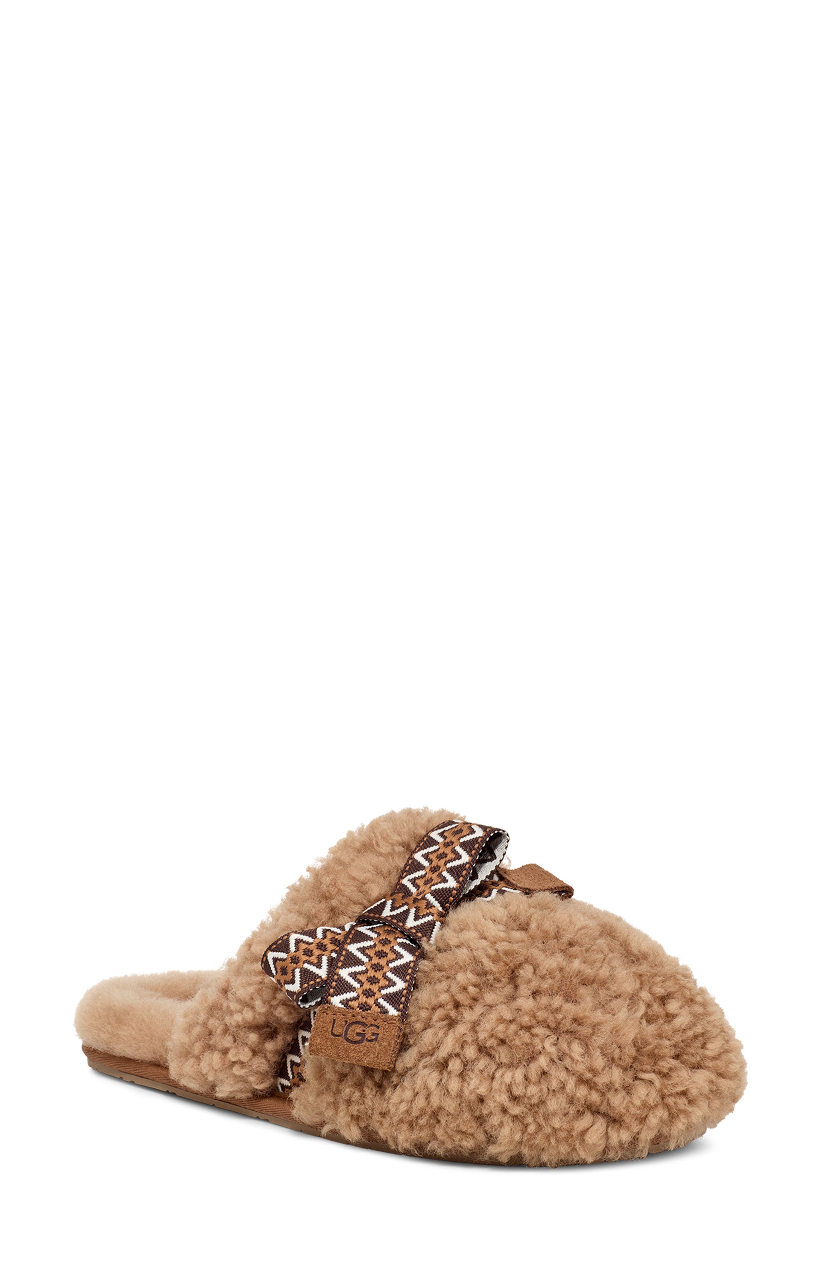UGG<sup>®</sup> Maxi Curly Genuine Shearling Scuff Slipper, Main, color, 