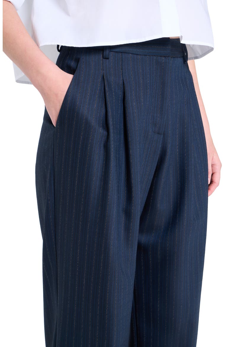 Sulli Stripe Stretch Wool Pants, Alternate, color, INSIGNIA BLUE