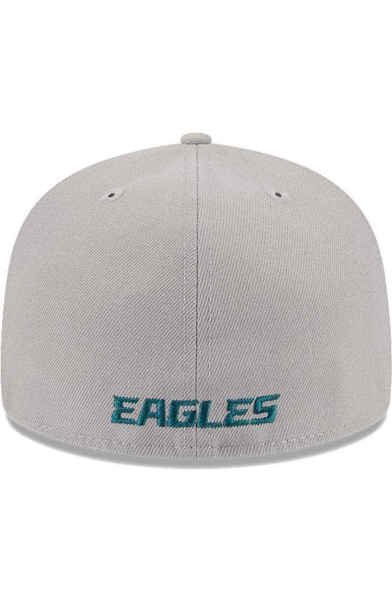 New Era Men's New Era Gray Philadelphia Eagles Omaha 59FIFTY Fitted Hat, Alternate, color, Gray