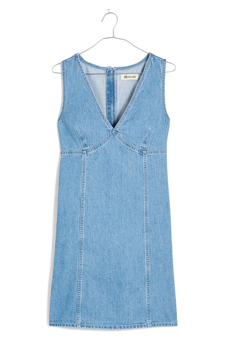 Sleeveless Denim Minidress, Alternate, color, MIONA WASH