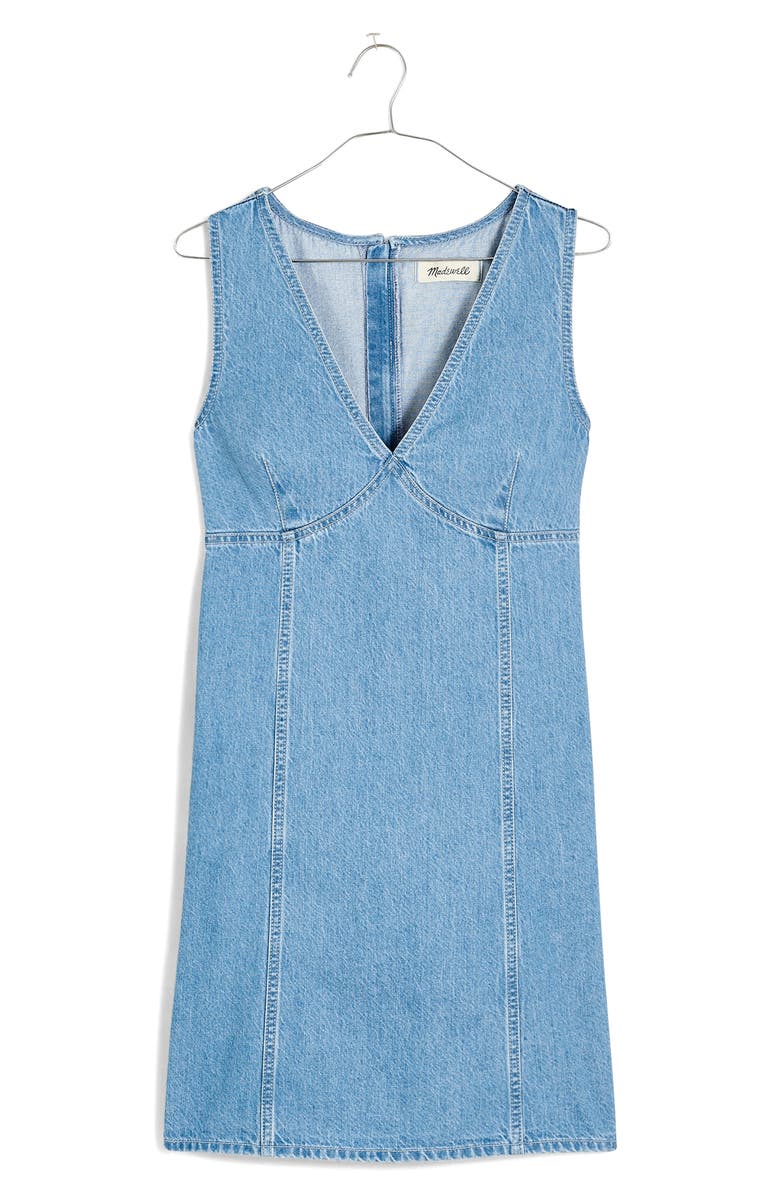 Madewell Sleeveless Denim Minidress, Alternate, color, 