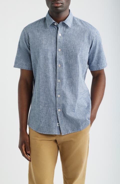 Formosa Regular Fit Short Sleeve Cotton & Linen Sport Shirt