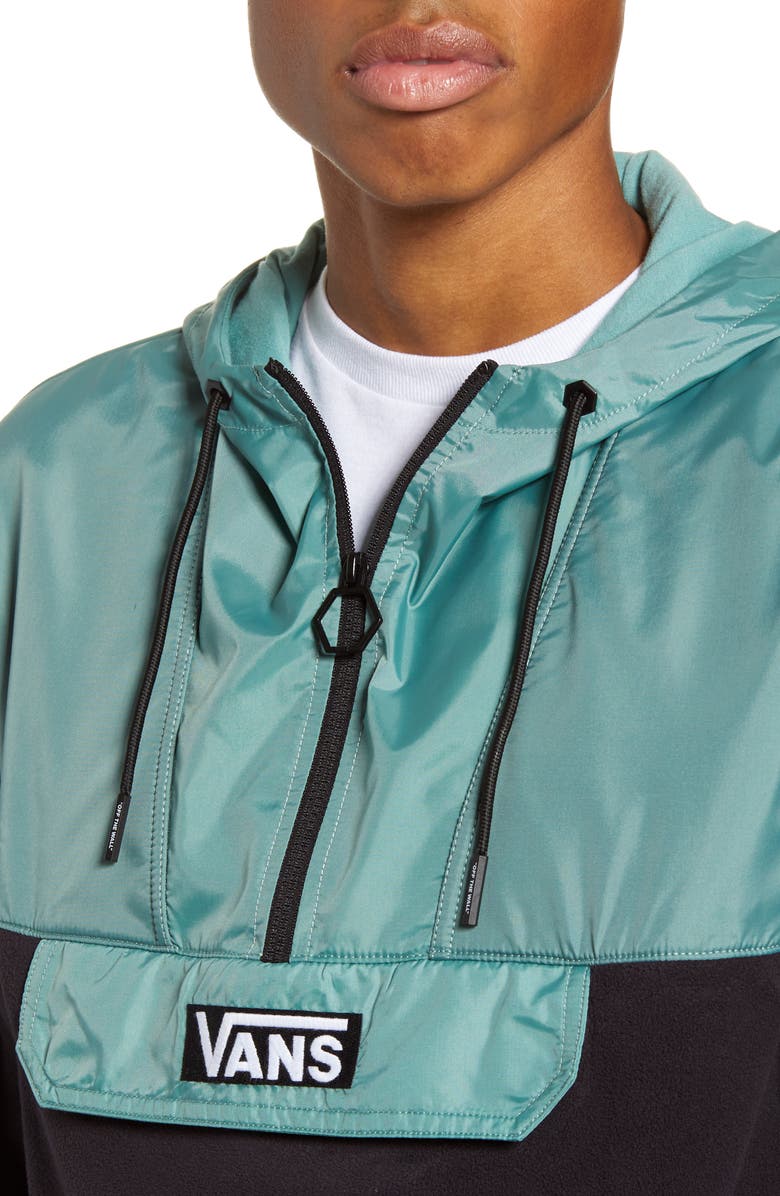 Vans Windward Hooded Fleece & Nylon Anorak, Alternate, color, 