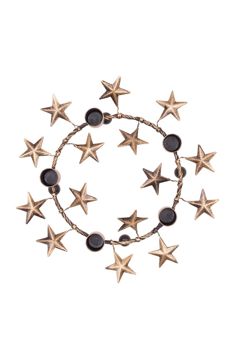 Star 5 Taper Candle Holder, Alternate, color, Gold