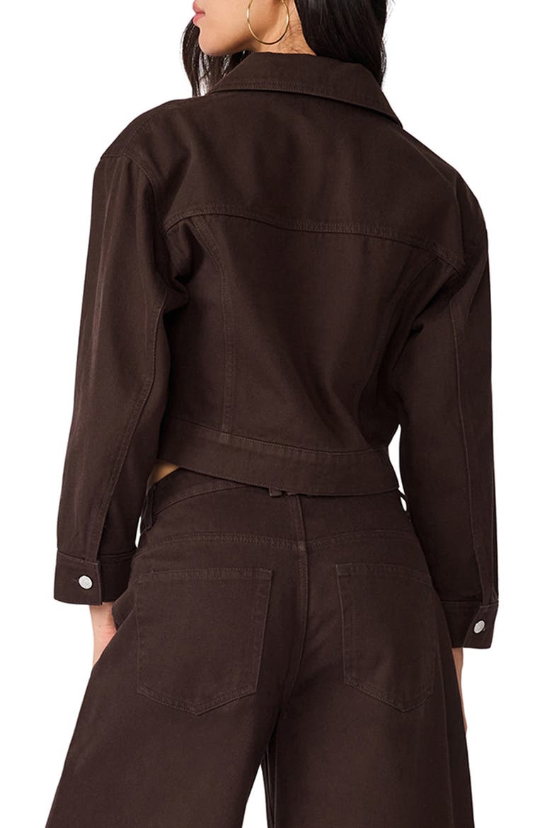 Dove Cropped Denim Jacket, Alternate, color, ESPRESSO