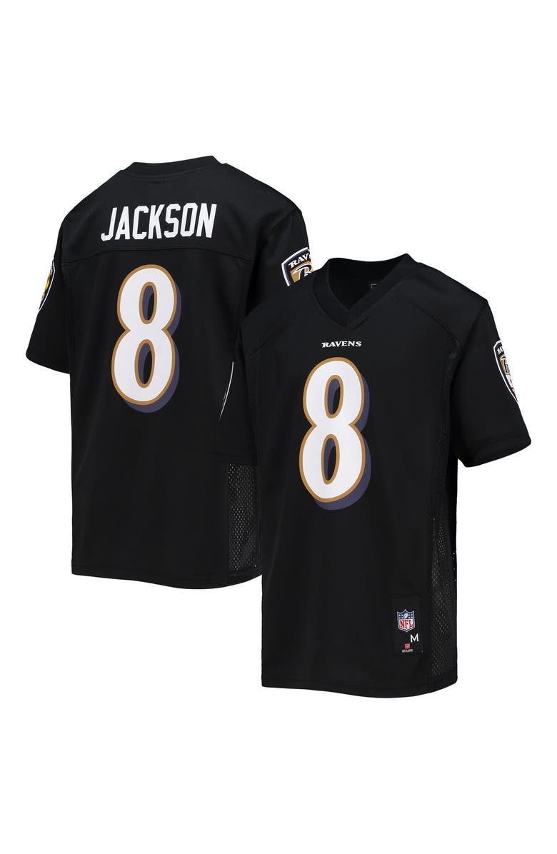 Outerstuff Youth Lamar Jackson Black Baltimore Ravens Replica Player Jersey, Main, color, Black