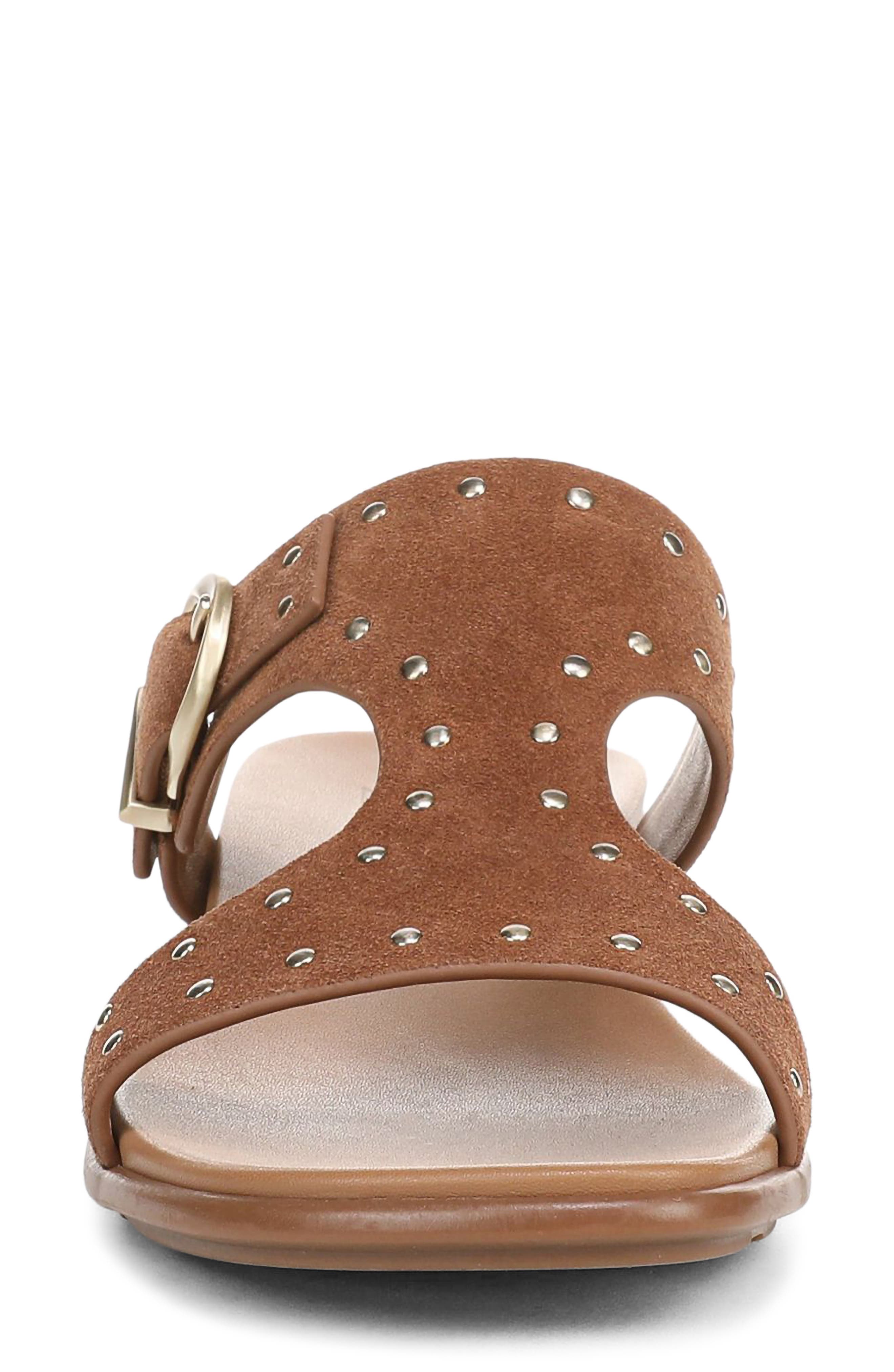 Naturalizer Studded Beach Slide Sandal, Alternate, color, Walnut Wake