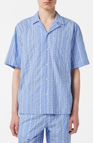 Scotch & Soda Embroidered Cotton Camp Shirt